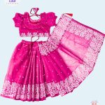 স্কিন প্রিন্ট রেডি শাড়ী রানী গোলাপি